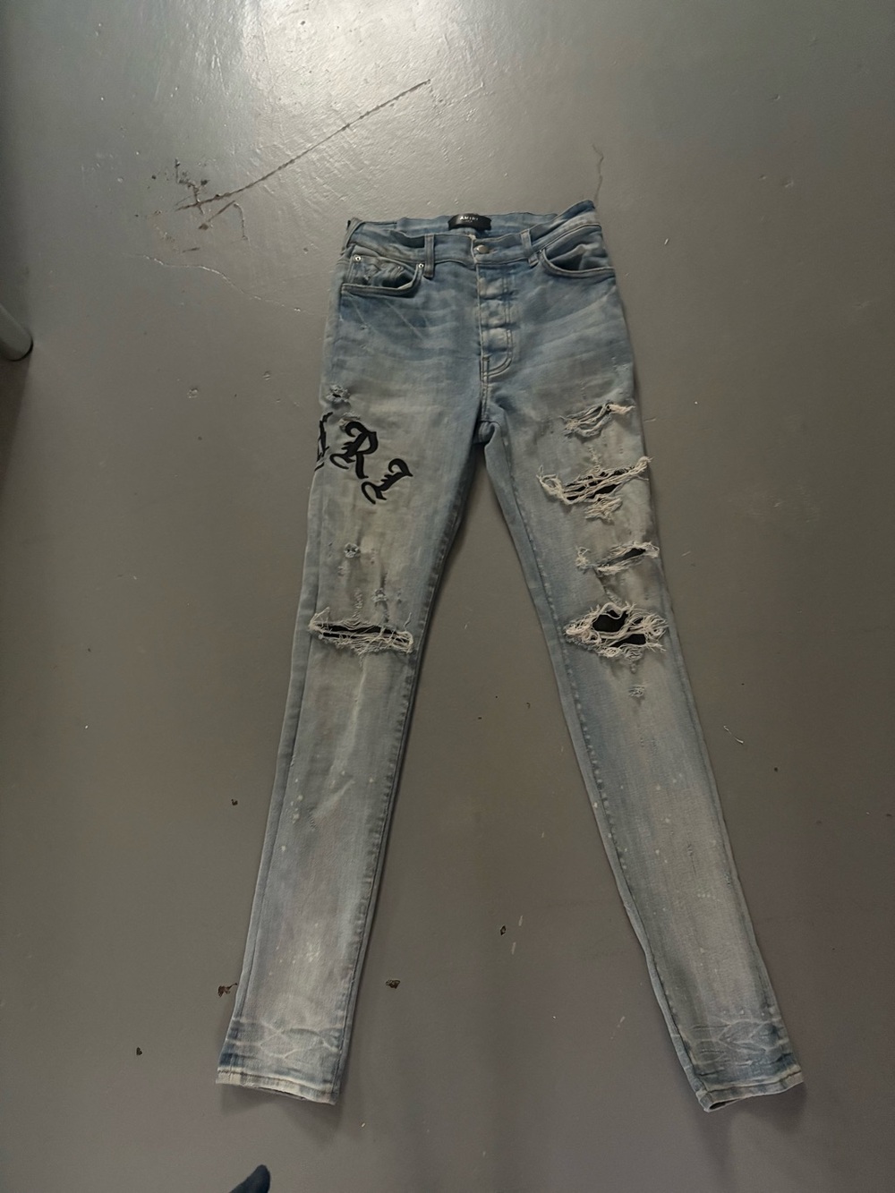 amiri old english jeans